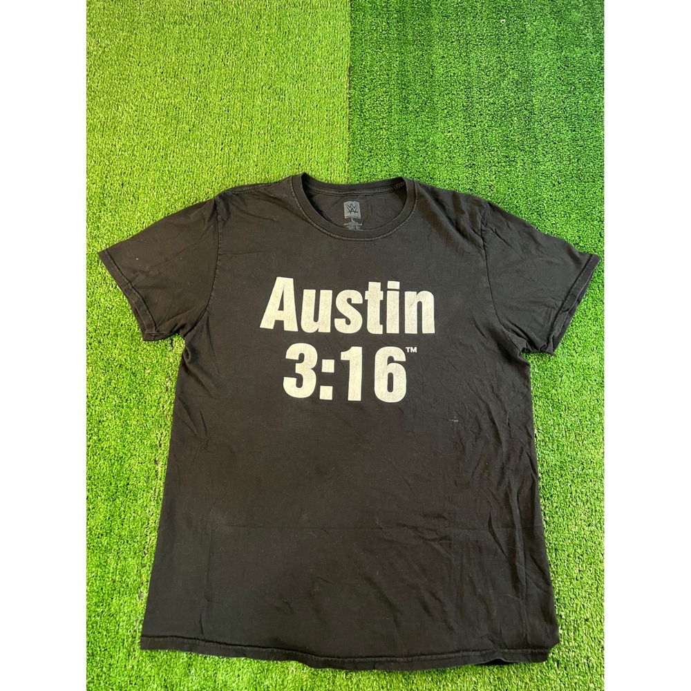 WWE Authentic Stone Cold Steve Austin 3:16 Skull Graphic T-Shirt Mens L Black